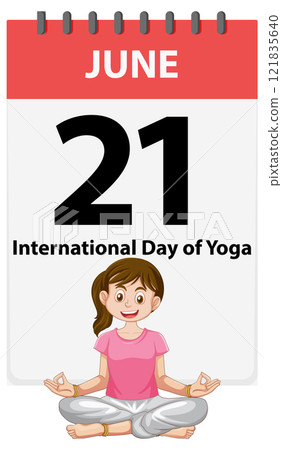 International Day of Yoga Illustration 121835640