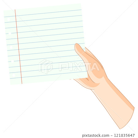 Hand Holding a Blank Paper Sheet Hand Holding a Blank Paper Sheet 121835647
