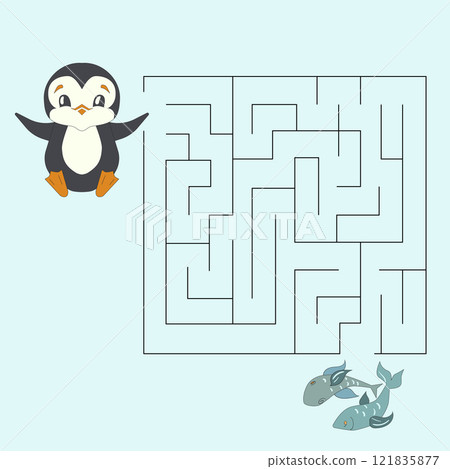 Labyrinth maze find a way kids layout for game 121835877