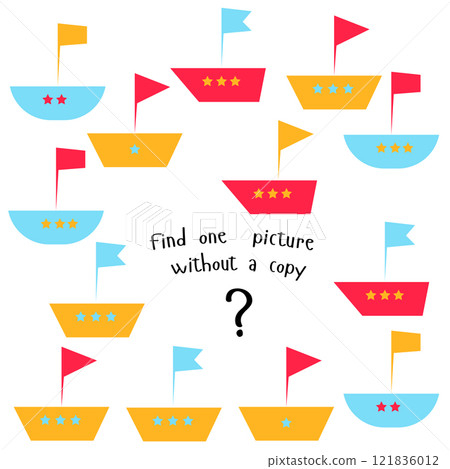 Educational game find picture without copy 121836012