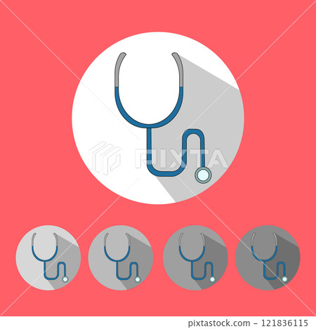 Medical icon stethoscope tool Medical icon stethoscope tool 121836115