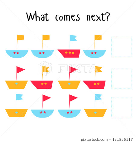 Educational game for children what comes next 121836117
