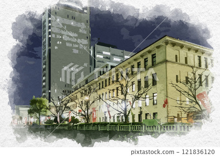 水彩風格靜岡縣政府靜岡縣靜岡市 121836120
