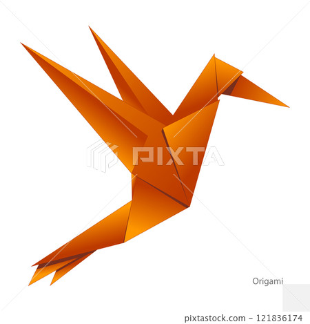 Origami paper bird vector illustration Origami paper bird vector illustration 121836174