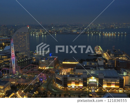 Kanagawa Prefecture, Minato Mirai district at night, December 121836555