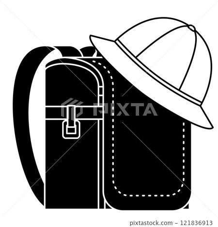 School bag and hat 121836913