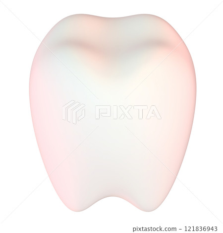 3D illustration of clean teeth 121836943