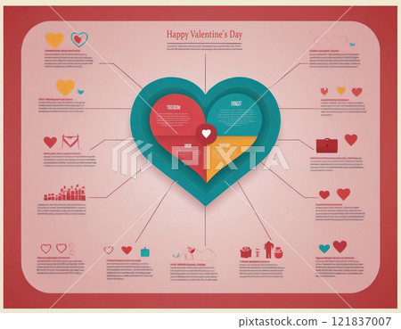 valentines day heart drawing 121837007
