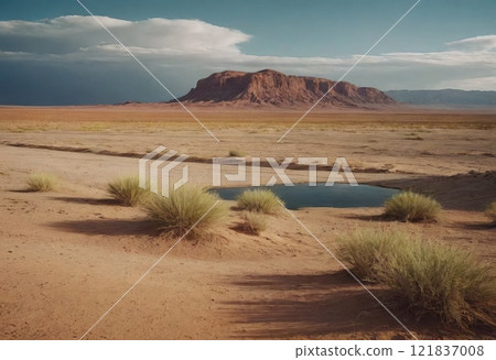 desert landscape with water 121837008