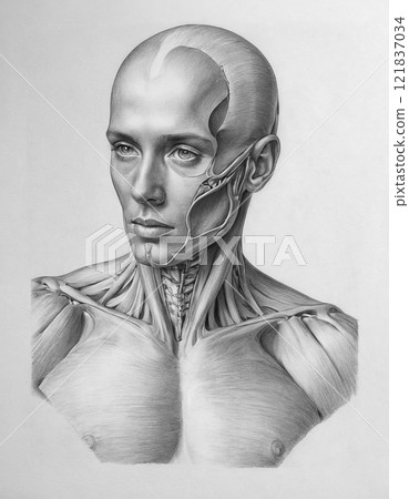 human anatomy drawing 121837034