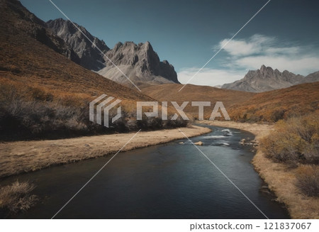 mountain river beautiful landscape mountain river beautiful landscape 121837067