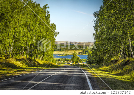 Rural asphalt road 121837142