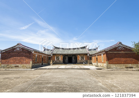 Building view of the Lee Teng-fan's Ancient Residence in Daxi of Taoyuan, Taiwan. 121837394