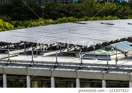 Close-up of Photovoltaic panels for renewable electrical energy production in Taiwan. Close-up of Photovoltaic panels for renewable electrical energy production in Taiwan. 121837422