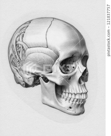 human anatomy drawing 121837757