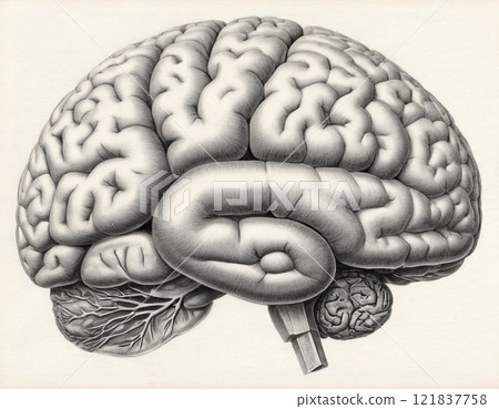 human brain close up 121837758