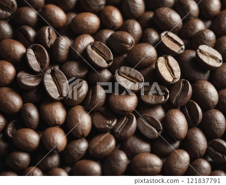 roasted coffee beans food background 121837791