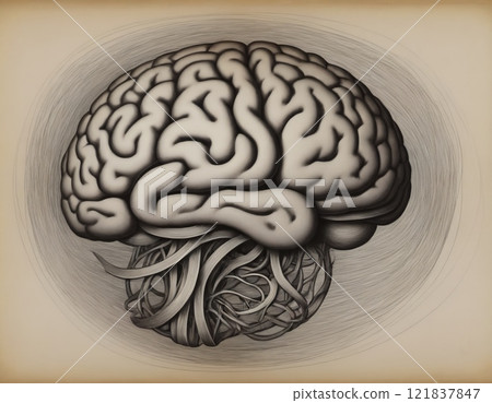 human brain close up 121837847