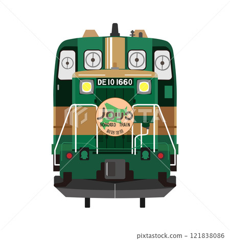 Front illustration of the DE10 diesel locomotive Kushiro Shitsugen Norokko Front illustration of the DE10 diesel locomotive Kushiro Shitsugen Norokko 121838086
