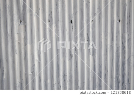 Old Galvanized Iron, Grunge rusted metal texture, under white paint. 121838618