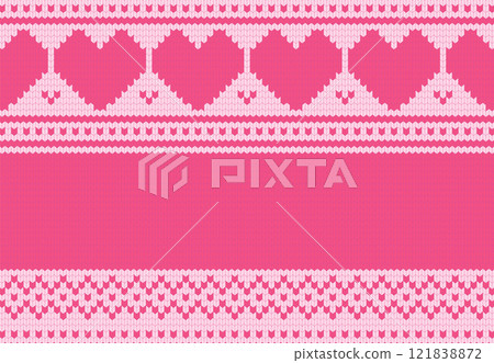 Seamless heart pattern background illustration material Vector pattern Valentine's Day Knit style Seamless heart pattern background illustration material Vector pattern Valentine's Day Knit style 121838872