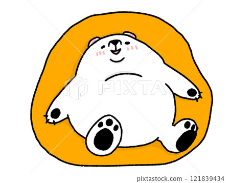 Sleeping polar bear 121839434