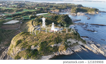 Tsurugizaki Lighthouse (aerial view) 121839908