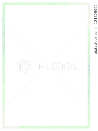 White background with watercolor frame (matcha) 121839962