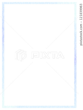 White background with watercolor frame (Nemophila) 121839963