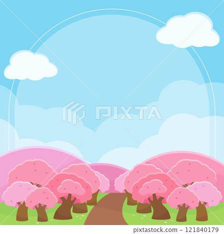 pink spring field background 1 121840179