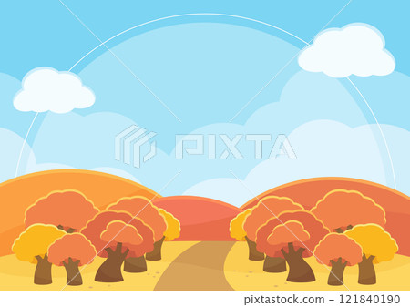 yellow autumn field background 2 121840190