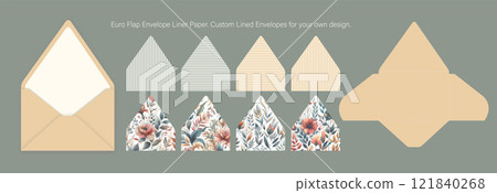 Euro Flap Envelope Liner Paper. Design Your Own Custom Lined Envelopes. Euro Flap Envelope Liner Paper. Design Your Own Custom Lined Envelopes. 121840268