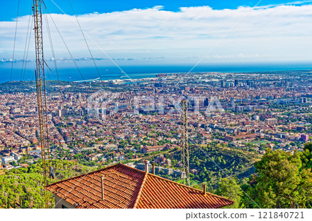 Area Mount Tibidabo, where the Sagrat Cor church is located. Barcelona. Area Mount Tibidabo, where the Sagrat Cor church is located. Barcelona. 121840721
