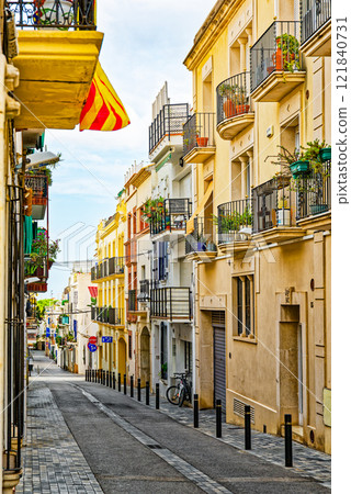 Spain.Spain. City views of Sitges,a beautiful town near Barcelona. 121840731