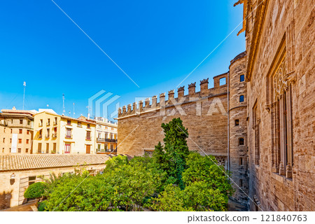 Valencia. Silk Exchange Valencian Gothic-style  building . 121840763