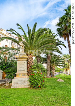 Seafront of Sitges,a beautiful town near Barcelona. 121840820