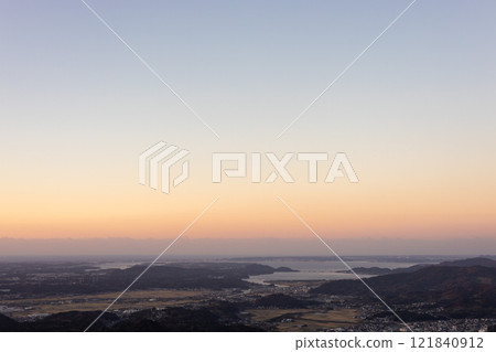 Morning glow over Hamamatsu and Lake Hamana Morning glow over Hamamatsu and Lake Hamana 121840912
