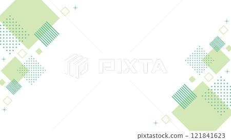 Geometric frame green yellow green square sparkle 121841623