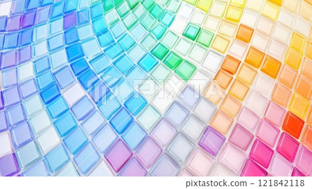 Rainbow colored tiles_1 121842118