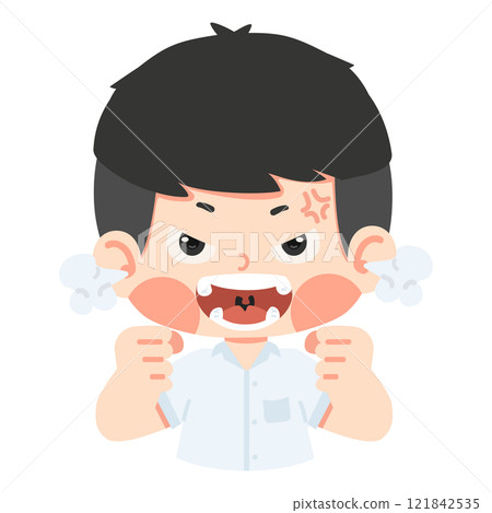 boy student angry pose expression 121842535