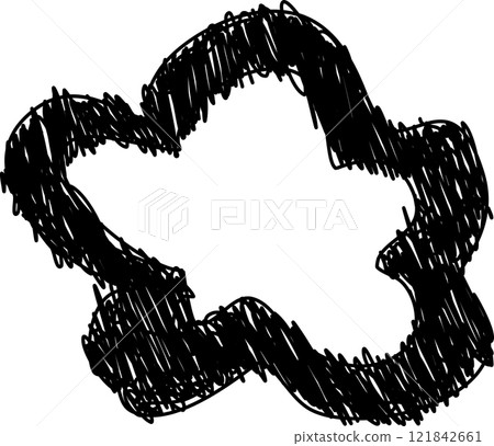 Hand drawn speech bubble 121842661