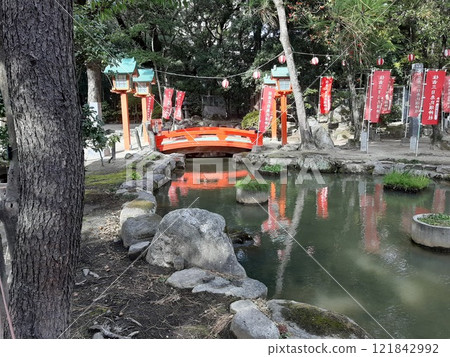 ≪福岡縣≫ 倒映在池塘裡的橋 院內橋 朱紅橋 ≪福岡縣≫ 倒映在池塘裡的橋 院內橋 朱紅橋 121842992