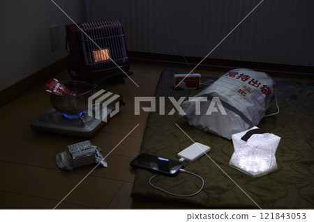 Evacuating from home (winter, no people) Evacuating from home (winter, no people) 121843053