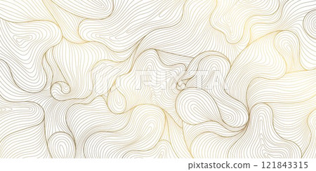 Vector gold on white line wave pattern, abstract premium curve background, geometric shape illustration. Fancy wind, sea texture. Vector gold on white line wave pattern, abstract premium curve background, geometric shape illustration. Fancy wind, sea texture. 121843315