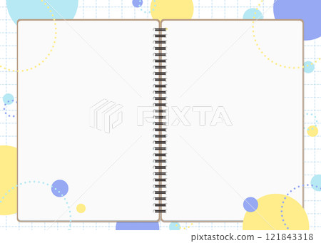 Notebook background material, pop design, double page spread Notebook background material, pop design, double page spread 121843318