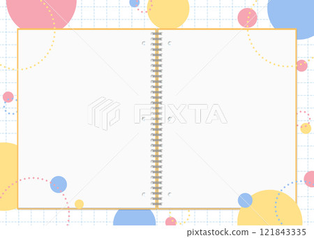 Notebook background material, pop design, double page spread Notebook background material, pop design, double page spread 121843335