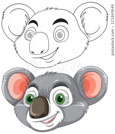 Cute Koala Illustration with Expressions 121843649