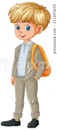 Smiling Student with Backpack Smiling Student with Backpack 121843670