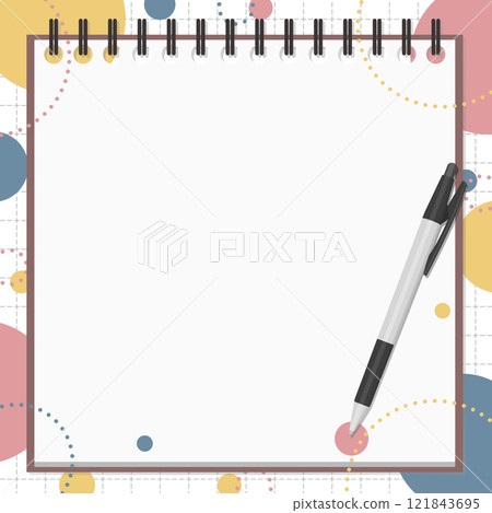 一套記事本和原子筆，流行背景 121843695