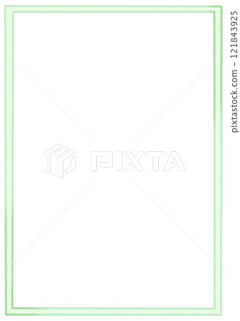 Handwritten frame on white background (matcha) 121843925